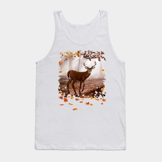 Misty Morning Whitetail Tank Top by bhymer